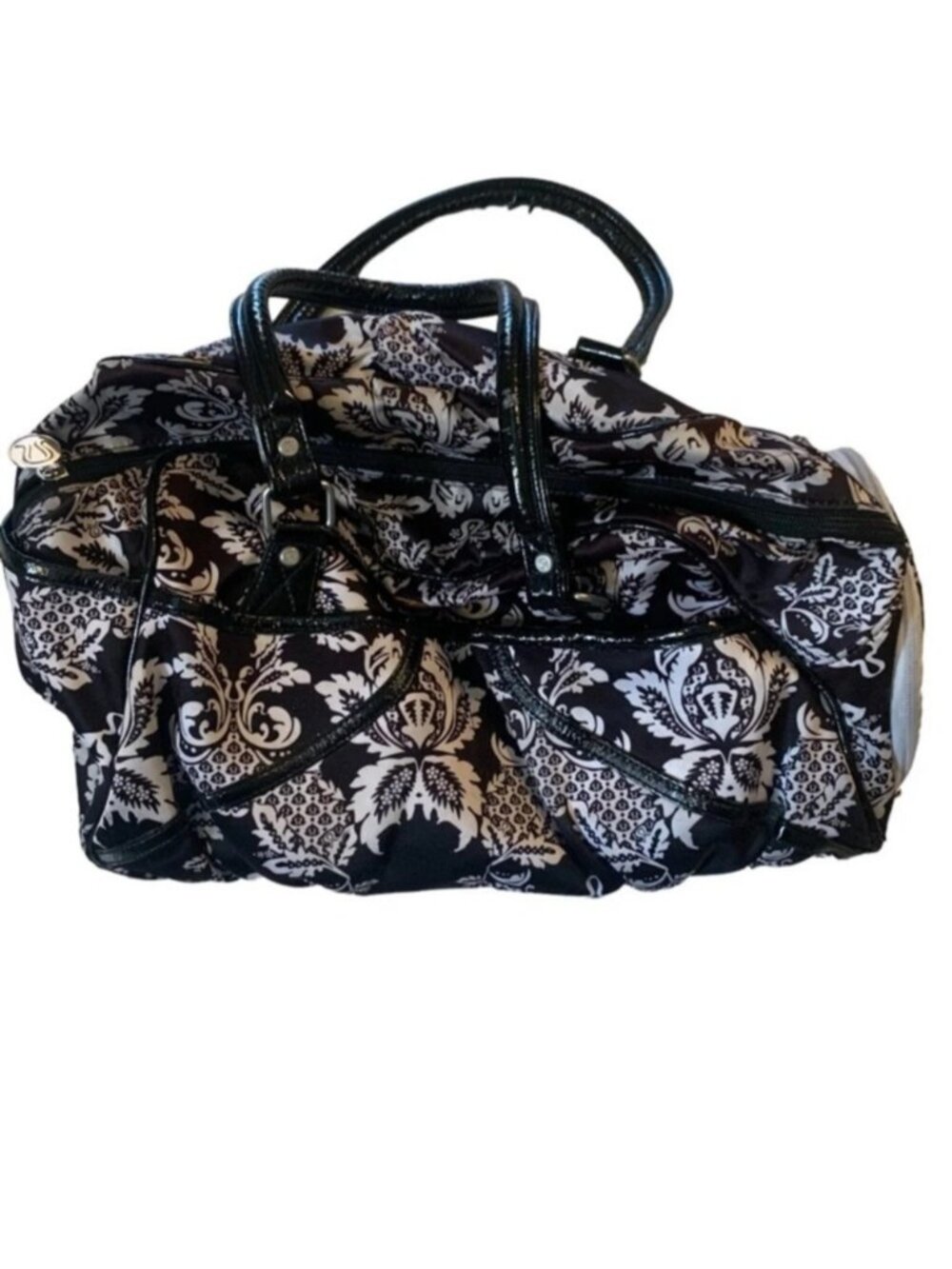 Lululemon Black White Floral  Lace Print Bag